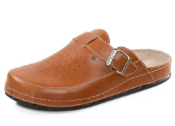 Herren BADER Pantolette aus Nappaleder mit luftiger Perforation