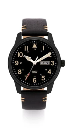 Herren BADER Para Quartz-Herrenuhr in Flieger-Optik