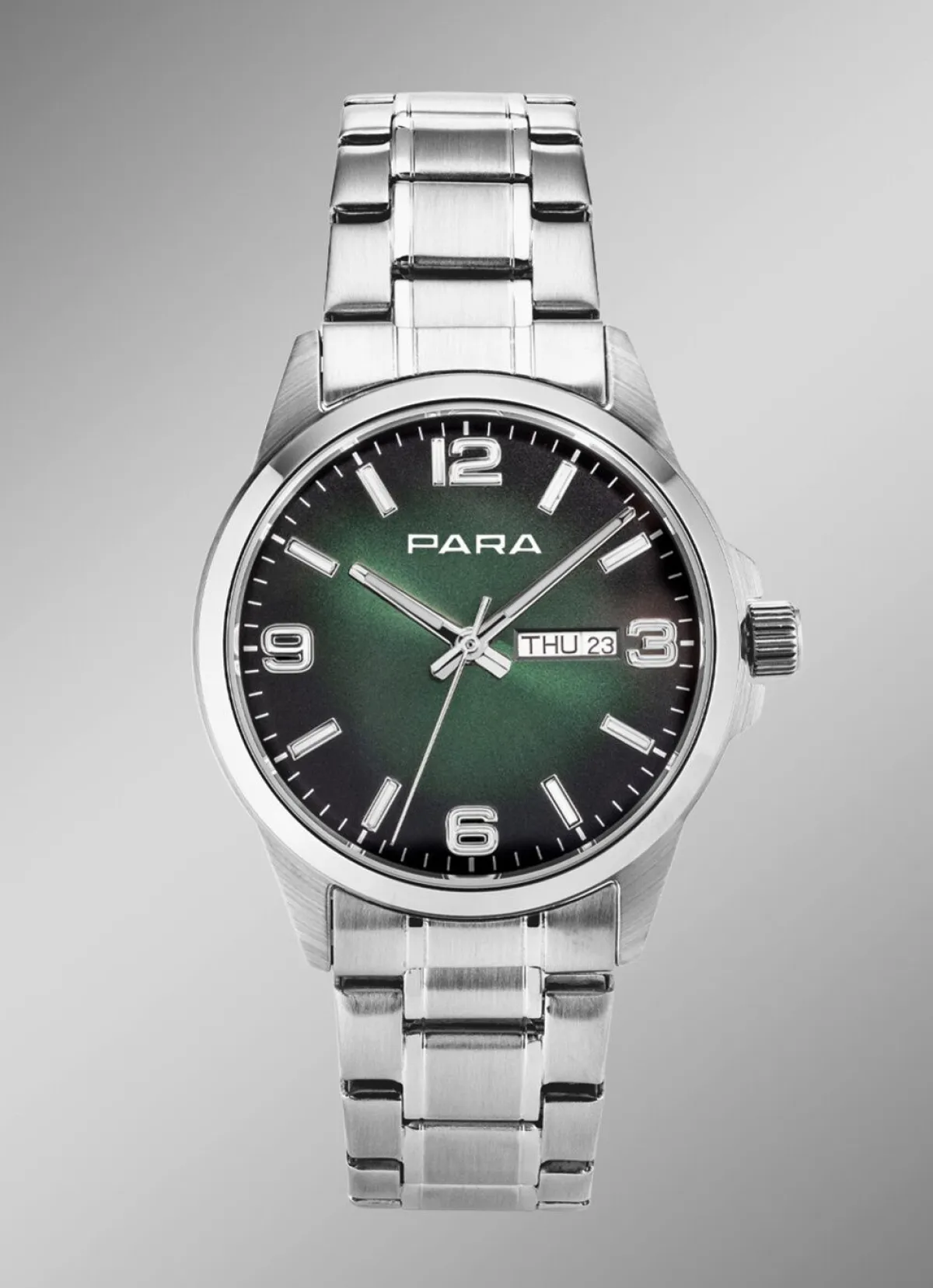 Herren PARA -Quartz-Herrenuhr mit Stahlbandgehäuse