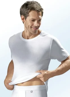Herren BIO BY PFEILRING Pfeilring Dreierpack Schlupfjacken aus Feinripp, weiß