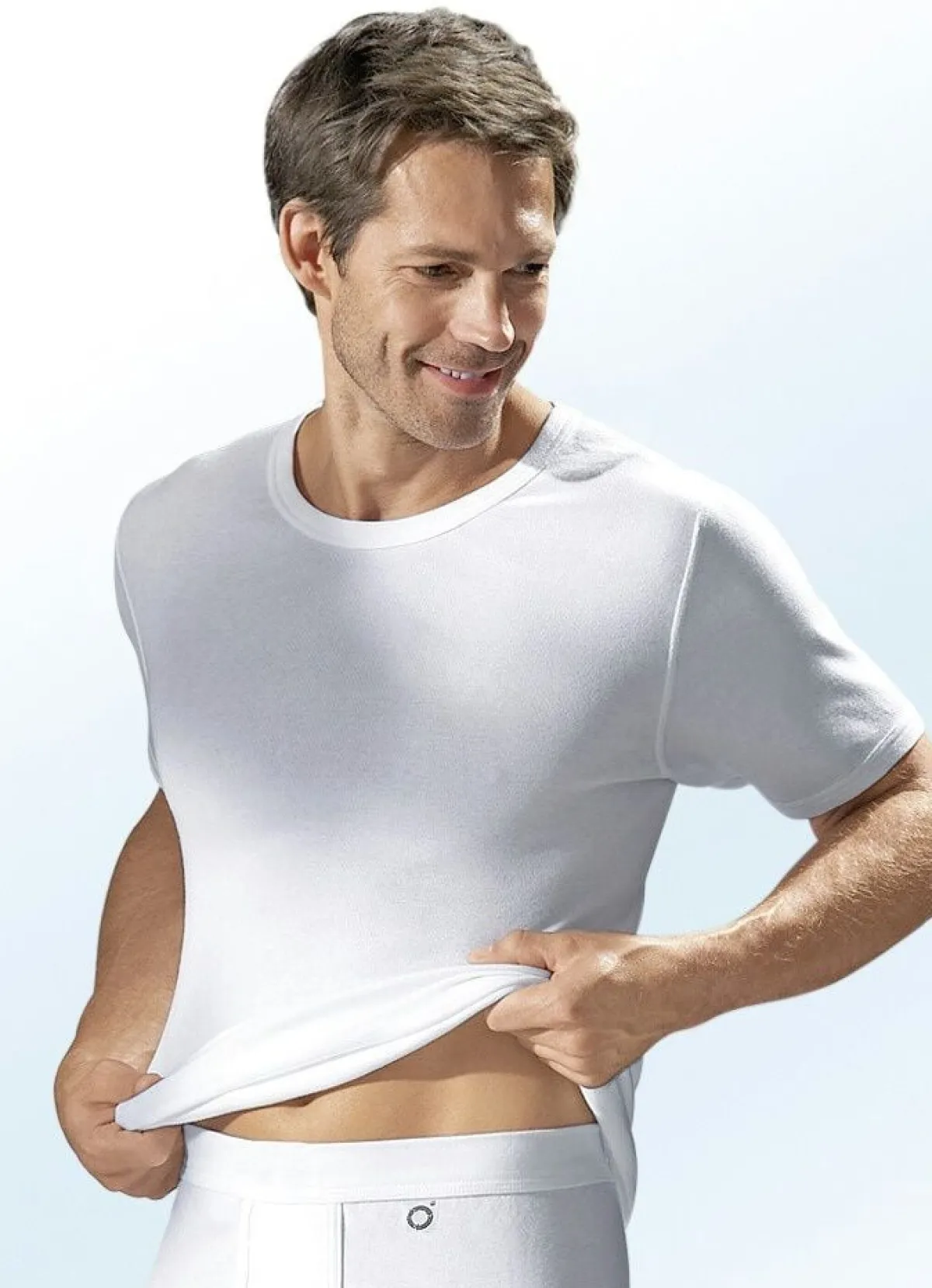 Herren BIO BY PFEILRING Pfeilring Dreierpack Schlupfjacken aus Feinripp, weiß