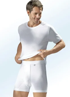 Herren BIO BY PFEILRING Pfeilring Dreierpack Unterhosen aus Feinripp, weiß