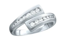 Damen BADER Platin Damenring mit lupenreinen Brillanten