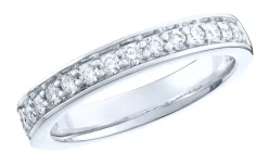 Damen BADER Platin Memoire-Ring mit lupenreinen Brillanten