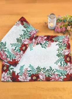 BADER Platzset mit Blüten-Motiv, 2-teilig