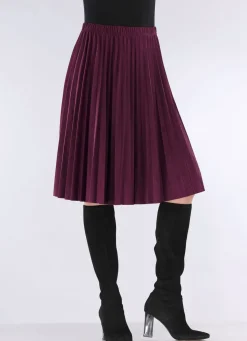 Damen KLAUS MODELLE MADE IN GERMANY Plissee-Rock in topaktueller Wildleder-Oprik