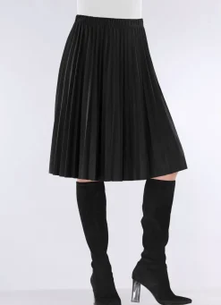 Damen KLAUS MODELLE MADE IN GERMANY Plissee-Rock in topaktueller Wildleder-Oprik