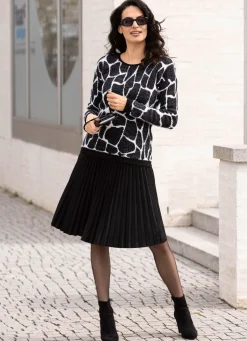 Damen KLAUS MODELLE MADE IN GERMANY Plissee-Rock in topaktueller Wildleder-Oprik