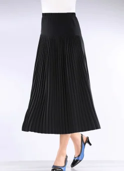 Damen KLAUS MODELLE MADE IN GERMANY Plissee-Rock mit breiter Passe