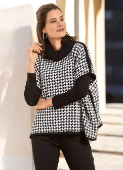 Damen BADER Poncho-Pulli mit weichem Griff