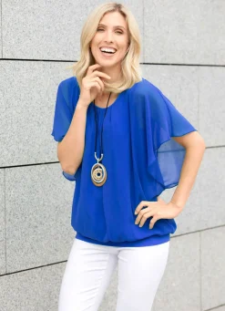 Damen BADER Poncho-Tunika mit eingearbeitetem Top