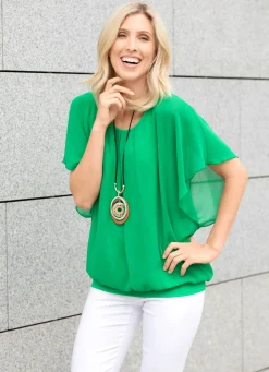 Damen BADER Poncho-Tunika mit eingearbeitetem Top