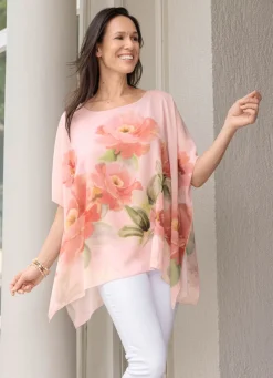 Damen BADER Poncho-Tunika mit eingearbeitetem Top