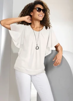 Damen BADER Poncho-Tunika mit Fledermausärmeln