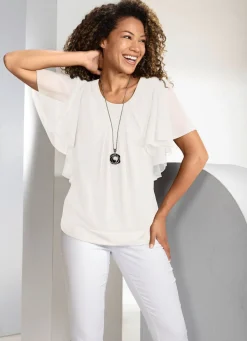 Damen BADER Poncho-Tunika mit Fledermausärmeln