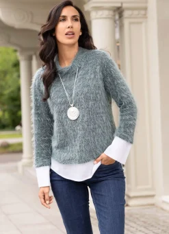 Damen Tizia Pullover in 2-in-1-Optik