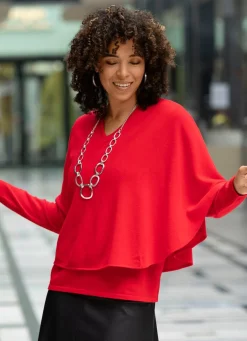 Damen BADER Pullover in 2-Lagen-Look