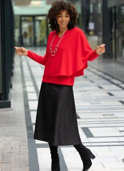 Damen BADER Pullover in 2-Lagen-Look