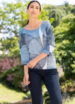 Damen RABE Pullover in leichter Batikoptik