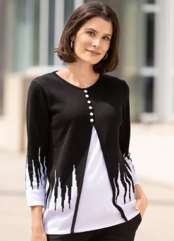Damen BADER Pullover in Twinset-Optik