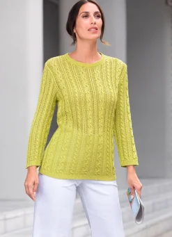 Damen Tizia Pullover mit dekorativem Strukturmix