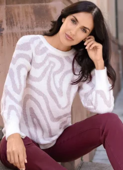 Damen laurakent Pullover mit edlem Glitzereffekt