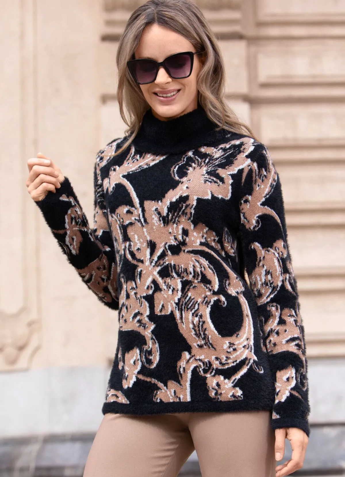Damen Tizia Pullover mit Effektgarn