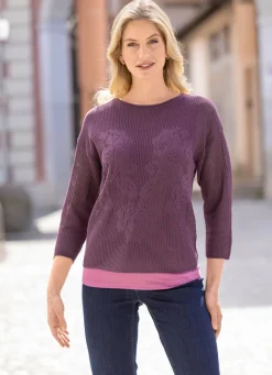 Damen B/ANCA Pullover mit floralem Muster