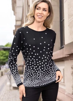 Damen laurakent Pullover mit grafischem Dessin im Verlauf