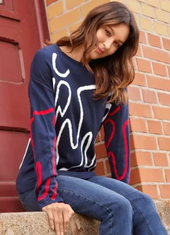 Damen laurakent Pullover mit grafischem Jacquardmuster