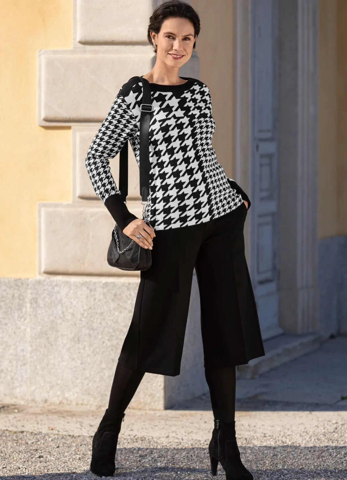 Damen laurakent Pullover mit Hahentrittmuster