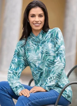 Damen BADER Pullover mit raffiniertem V-Kragen