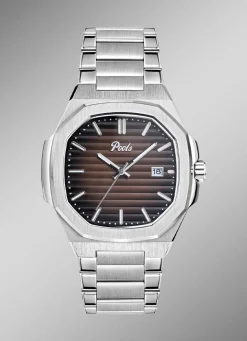 Herren POOLS Quartz-Herrenuhr aus Edelstahl