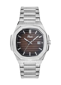 Herren POOLS Quartz-Herrenuhr aus Edelstahl
