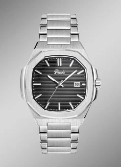Herren BADER Quartz-Herrenuhr aus Edelstahl