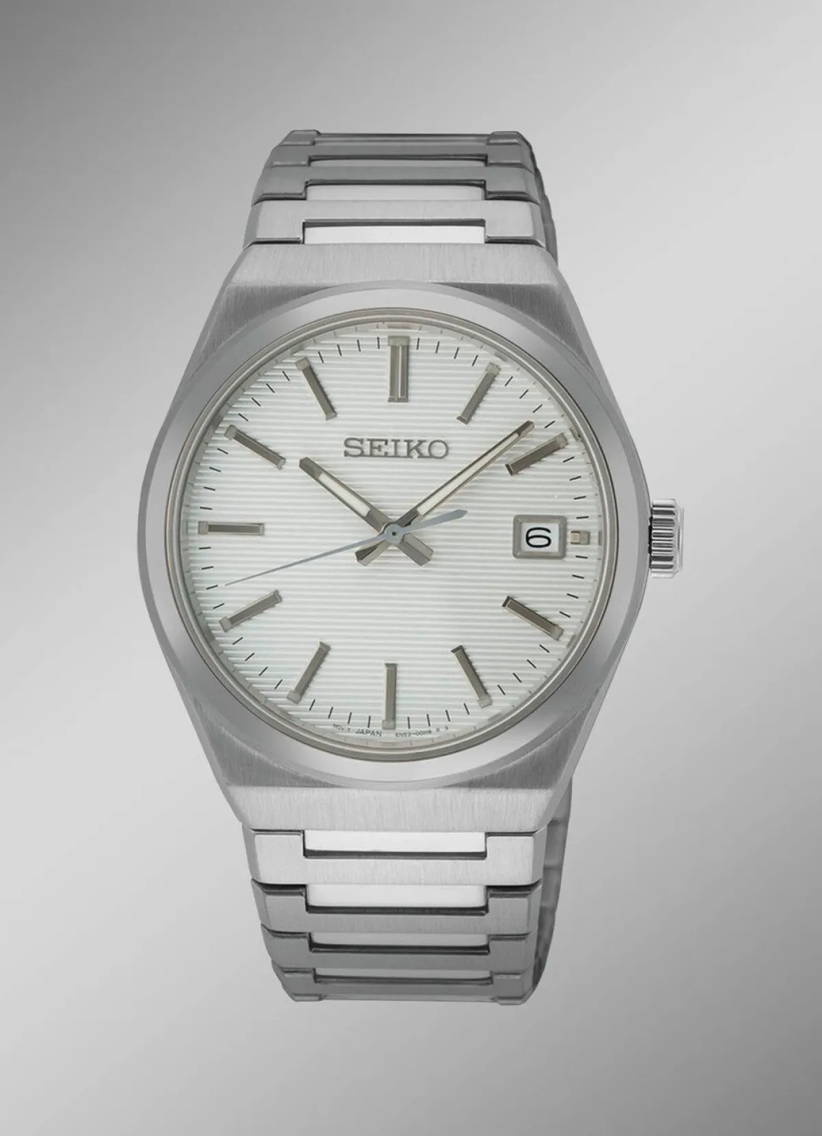 Herren SEIKO Quarz-Herrenuhr mit Edelstahlbandgehäuse