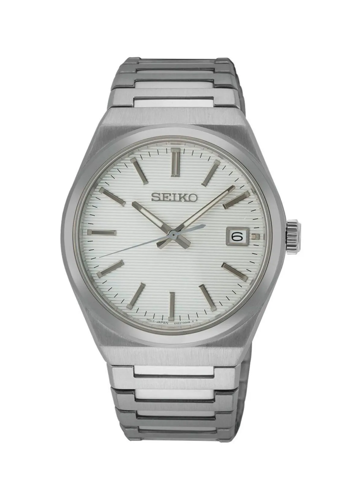 Herren SEIKO Quarz-Herrenuhr mit Edelstahlbandgehäuse