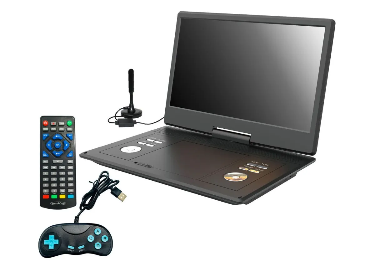 Reflexion DVD 1424 portabler DVD-Spieler mit TV und Spielen