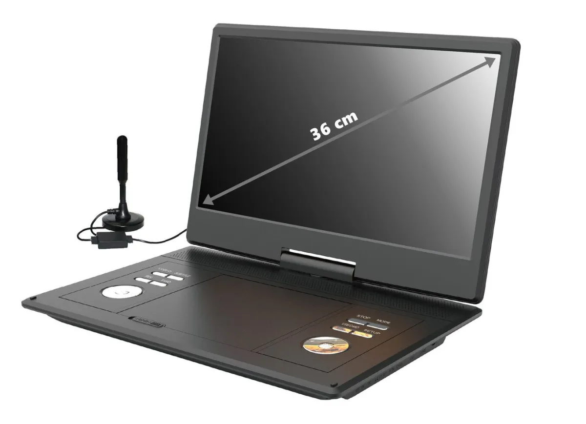 Reflexion DVD 1424 portabler DVD-Spieler mit TV und Spielen