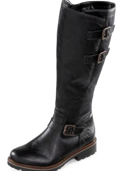 Damen Remonte , gefütterte Damen-Stiefel, Winterschuhe, Weite G, mit Lammfell