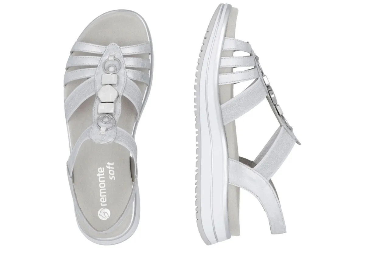 Damen Remonte Riemchen-Sandale mit Metallschmuck