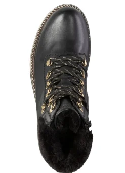 Damen Remonte Schnür-Stiefelette mit Plüschkragen