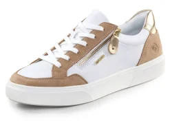 Damen Remonte Sneaker aus Nappa- und Veloursleder mit Metallic-Besatz