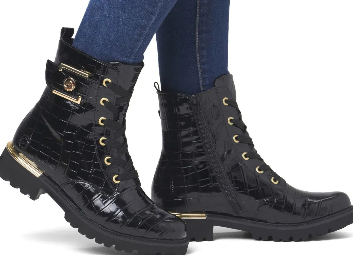 Damen Remonte , stylische Damen-Stiefeletten, Winterschuhe, Weite G, mit herausnehmbarem Fußbett