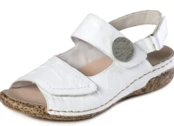 Damen Rieker , bequeme Damen-Sandalen, Weite H, mit herausnehmbarem Fußbett
