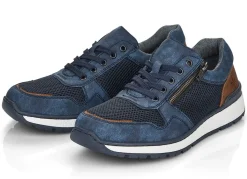 Herren Rieker , bequeme Herren-Sneaker, Weite H, mit herausnehmbarem Fußbett