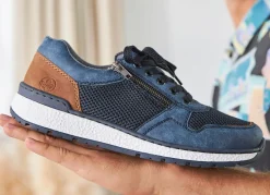 Herren Rieker , bequeme Herren-Sneaker, Weite H, mit herausnehmbarem Fußbett