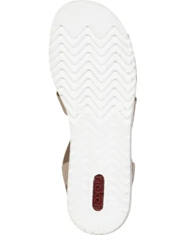 Damen Rieker , edle Damen-Sandalen, mit Riemchen und Elastikbandagen