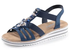 Damen Rieker , edle Damen-Sandalen, mit Riemchen und Elastikbandagen