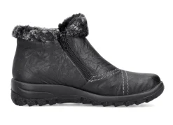 Damen Rieker , gefütterte Damen-Boots, Winterschuhe, mit Reißverschluss